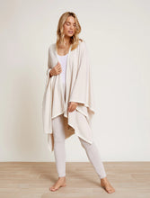 Load image into Gallery viewer, Barefoot Dreams CozyChic Lite Bordered Wrap (Cream or Black)
