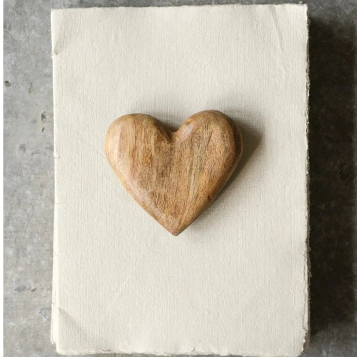 Hand Carved Mango Wood Heart