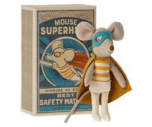 Load image into Gallery viewer, Maileg Super Hero Mouse, Little Brother In Matchbox
