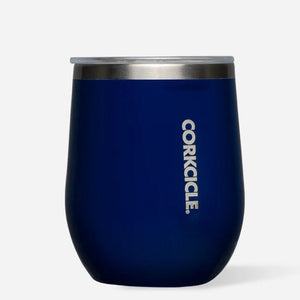 Corkcicle Solid Gloss Stemless Wine Cup (White, Navy, Baby Blue)