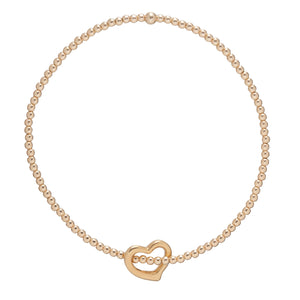 Enewton Classic Gold Bead Bracelet - Love Gold Charm