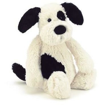 Jellycat Bashful Black and Cream Puppy, Medium