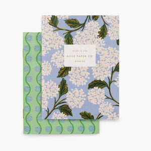 Rifle Paper Co. Set of Two Hydrangea Pocket Notebooks