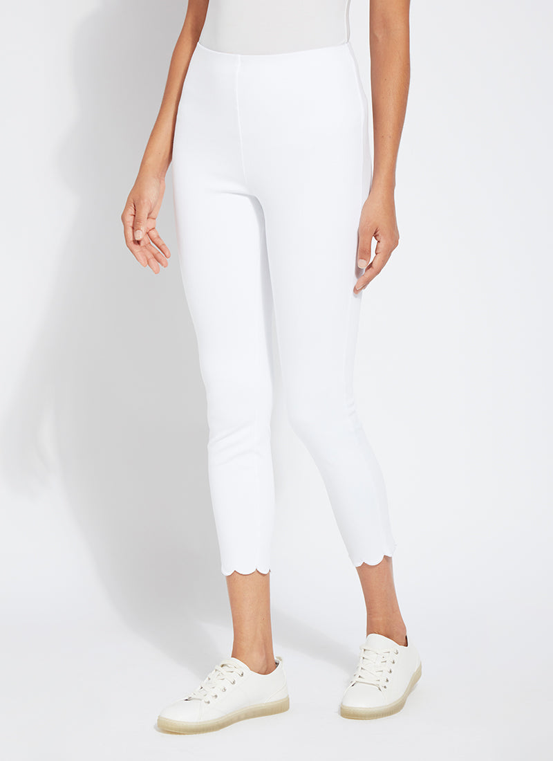 Lysse White Denim Scallop Legging