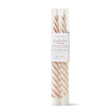 Load image into Gallery viewer, Twisted Taper Candles - Set of Two (Evergreen or Ivory)

