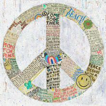 Load image into Gallery viewer, &quot;Choose Peace&quot; Art Print on Wood, 12&quot;x12&quot;, White
