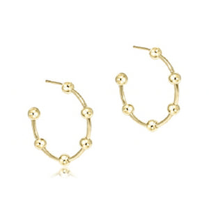 Enewton Beaded Simplicity Gold Hoop Earring - 1"