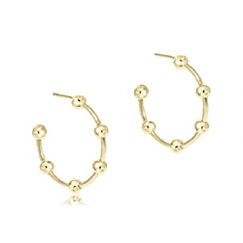 Enewton Beaded Simplicity Gold Hoop Earring - 1