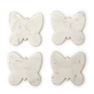 Marble Butterfly Coasters, Set of 4
