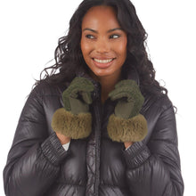 Load image into Gallery viewer, Comfy Luxe Chenille Fur Trim Gloves
