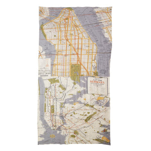 New York City Map Scarf