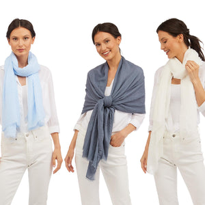 Lightweight Textured Scarf - 3 Colors