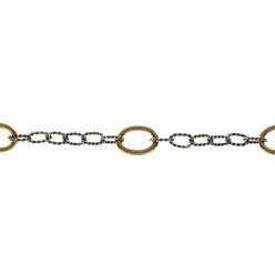 Waxing Poetic Twisted Link Sterling Chain with Brass Links (18", 30")